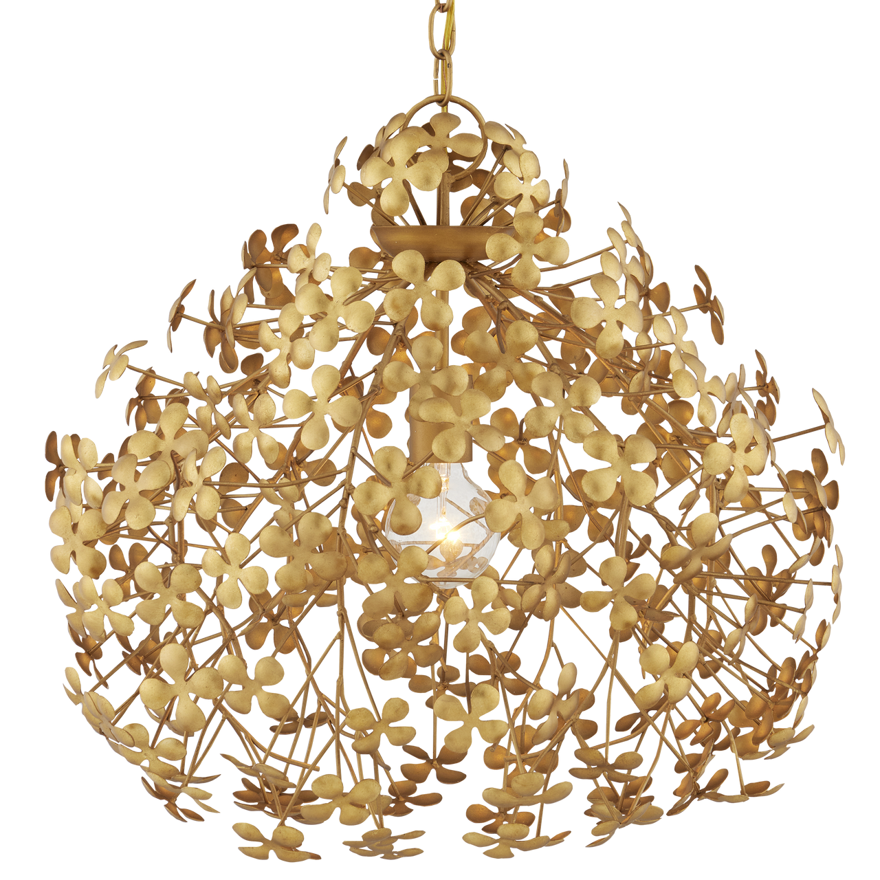 Currey & Co. Cloverfield 23" Gold 1-Light Pendant 9000-1088