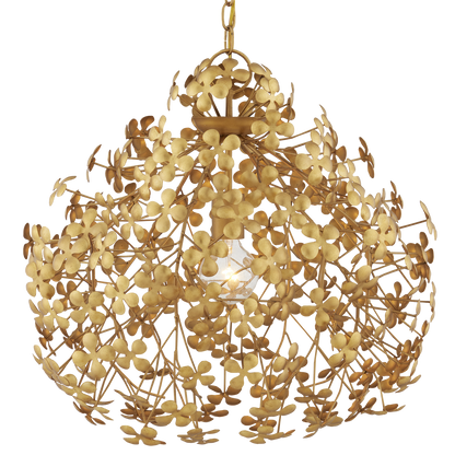 Currey & Co. Cloverfield 23" Gold 1-Light Pendant 9000-1088