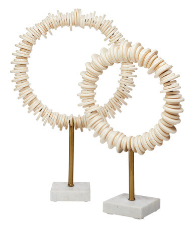 Jamie Young Arena Ring Sculptures (Set of 2) 7AREN-CREAM