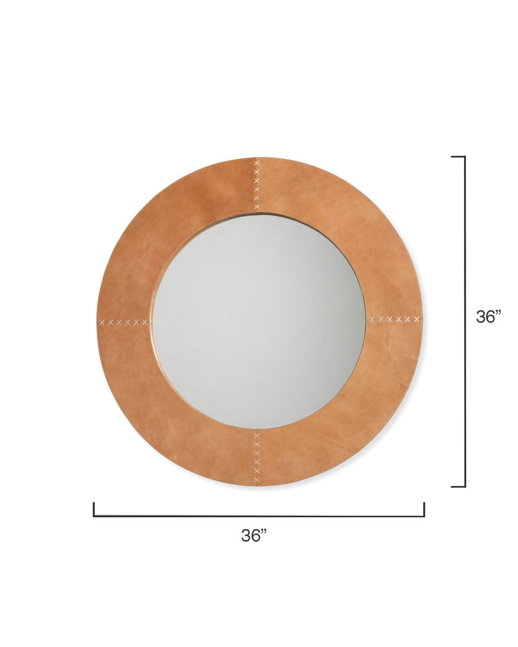 Jamie Young Round Cross Stitch Mirror 7CROS-LGLE