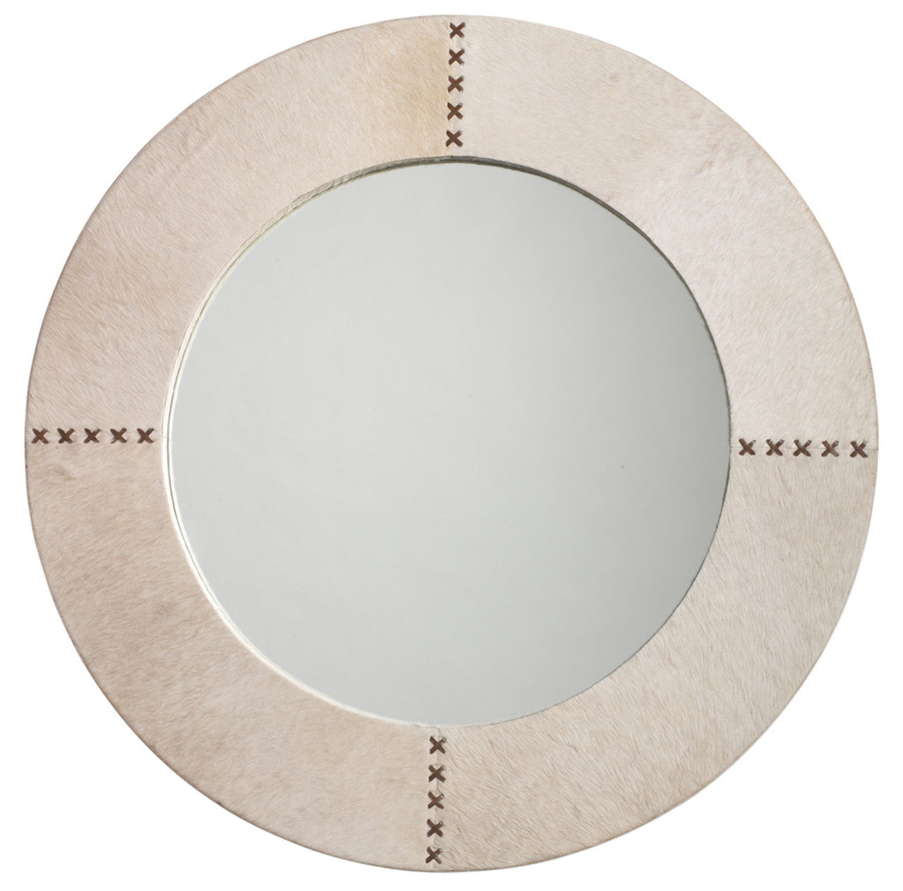 Jamie Young Round Cross Stitch Mirror 7CROS-LGWH