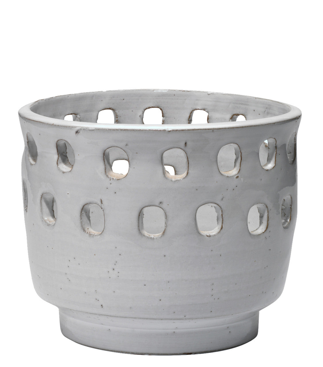 Jamie Young Perforated Pot 7PERF-LGWH