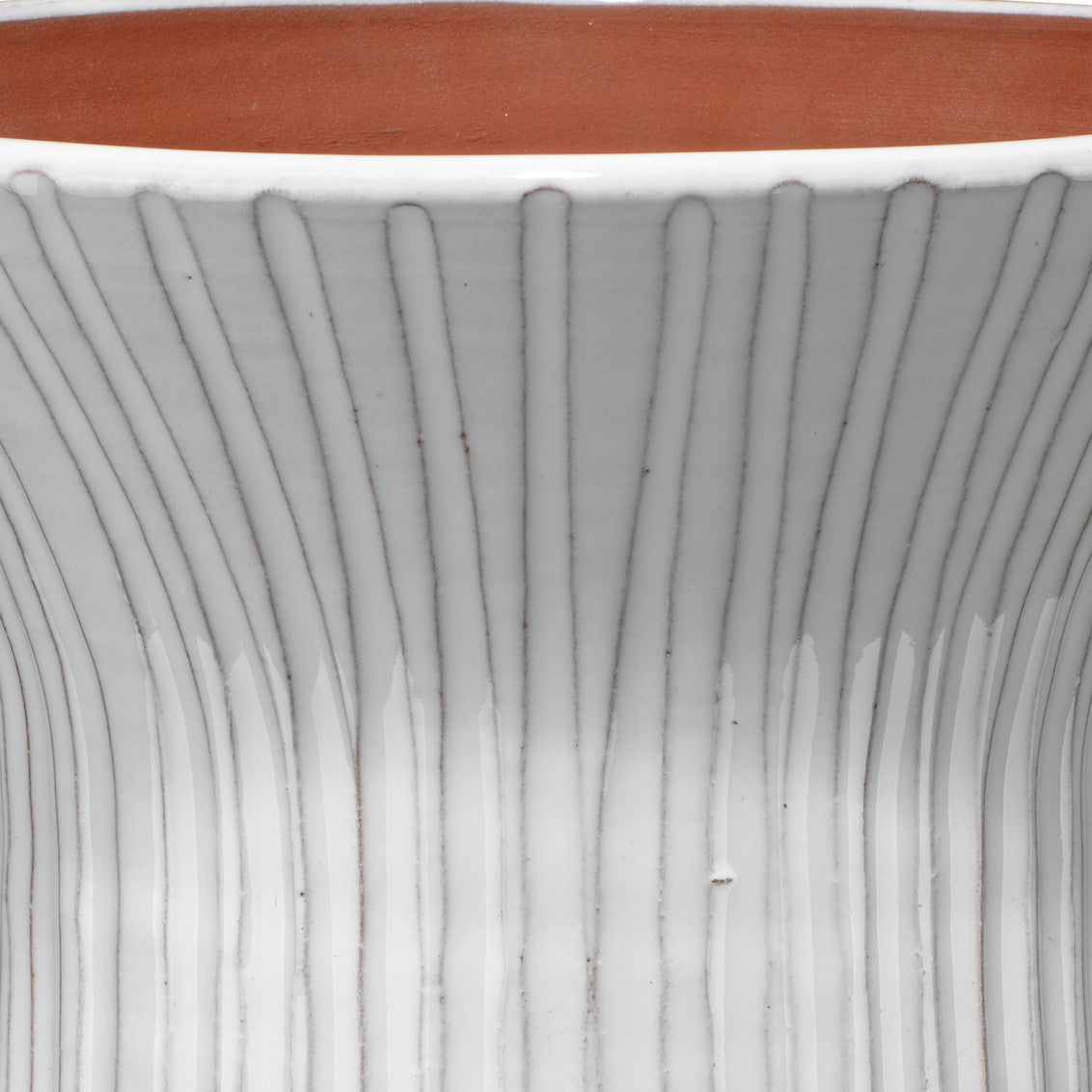 Jamie Young Tall Podium Vessel in Cream Ceramic 7PODI-TACR