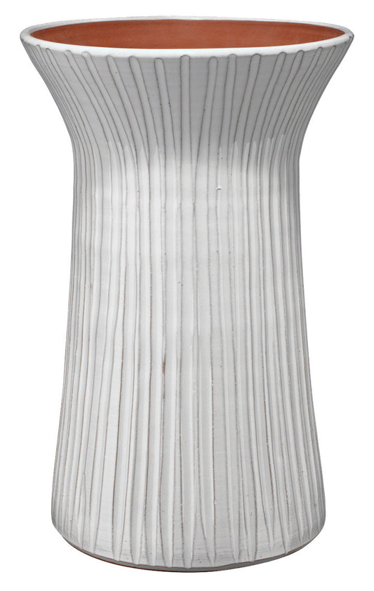 Jamie Young Tall Podium Vessel in Cream Ceramic 7PODI-TACR