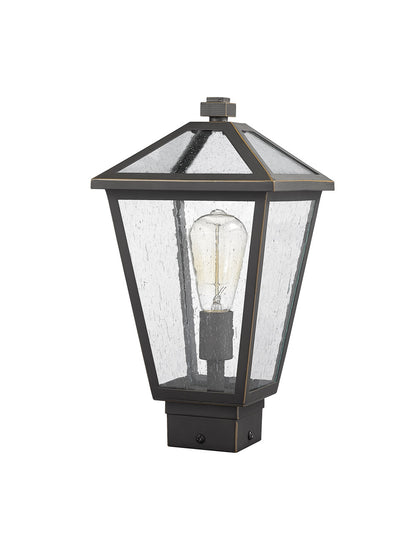 Z-Lite Talbot 1 Light Outdoor Post Mount Fixture in Oil Rubbed Bronze 579PHMS-ORB