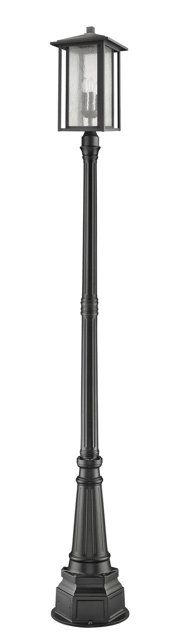 Z-Lite Aspen 3 Light Outdoor Post Mounted Fixture in Black 554PHXLR-564P-BK