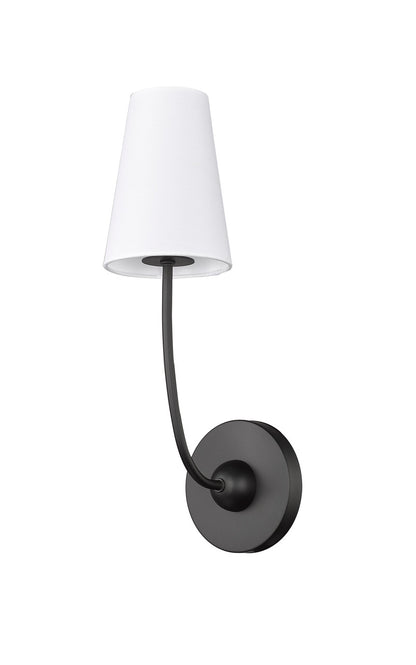 Z-Lite Shannon 1 Light Wall Sconce in Matte Black 3040-1S-MB