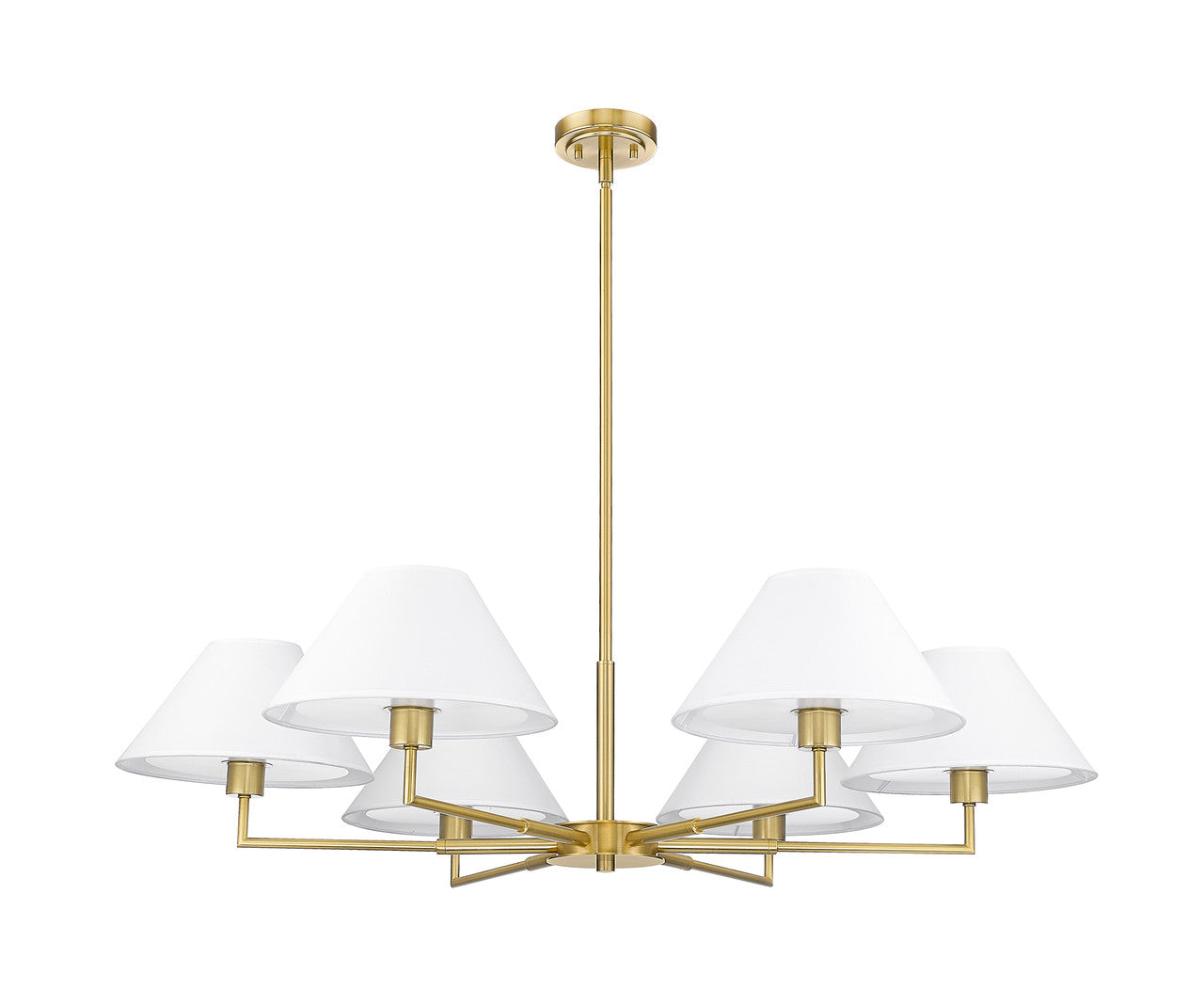 Z-Lite Leila 6 Light Chandelier in Luxe Gold 744-44R-LG