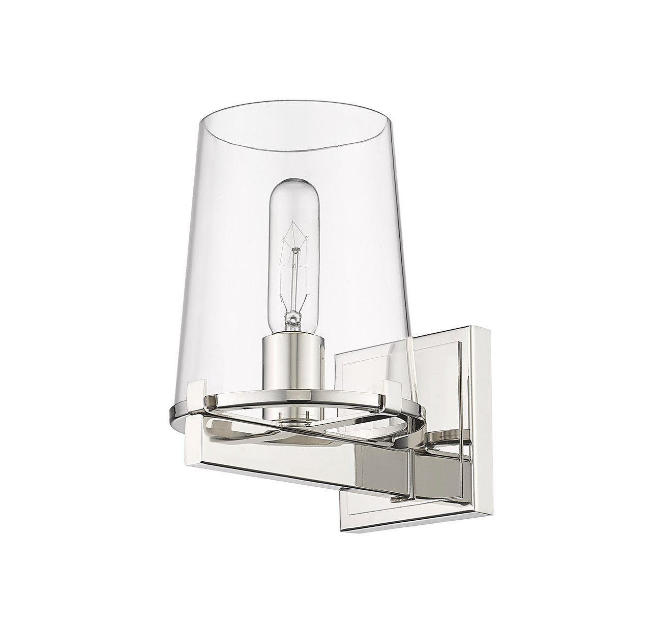 Z-Lite Callista 1 Light Wall Sconce in Polished Nickel 3032-1V-PN