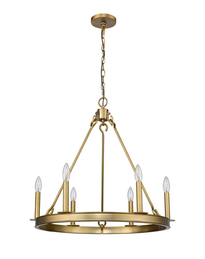 Z-Lite Barclay 6 Light Chandelier in Olde Brass 482R-6OBR