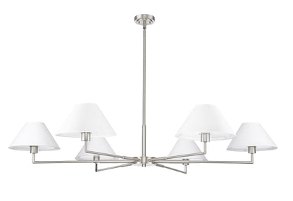 Z-Lite Leila 6 Light Chandelier in Brushed Nickel 744-63R-BN