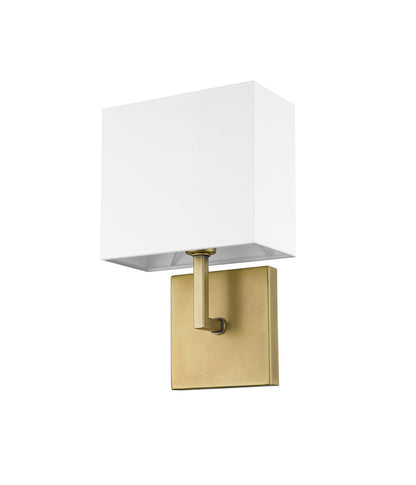 Z-Lite Saxon 1 Light Wall Sconce in Rubbed Brass 815-1S-RB