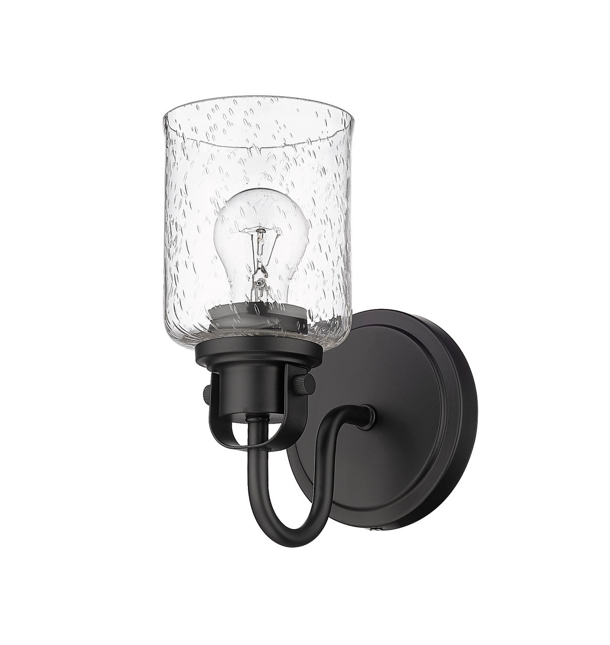 Z-Lite Kinsley 1 Light Wall Sconce in Matte Black 340-1S-MB