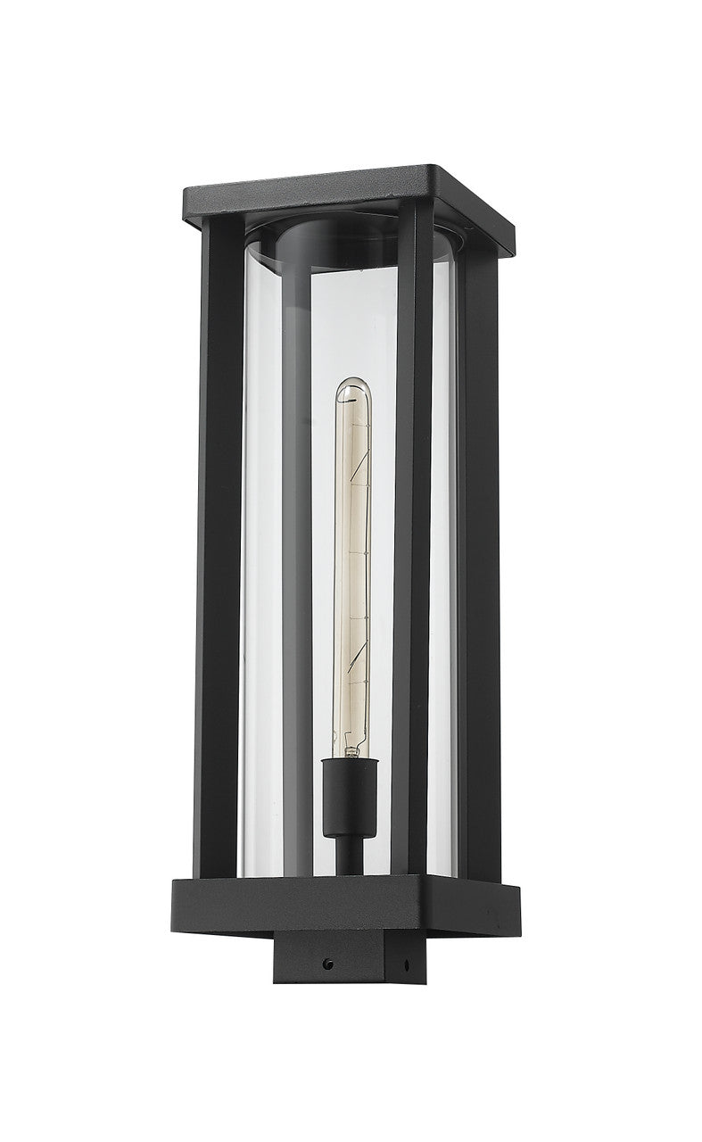 Z-Lite Glenwood 1 Light Outdoor Post Mount Fixture in Black 586PHBS-BK