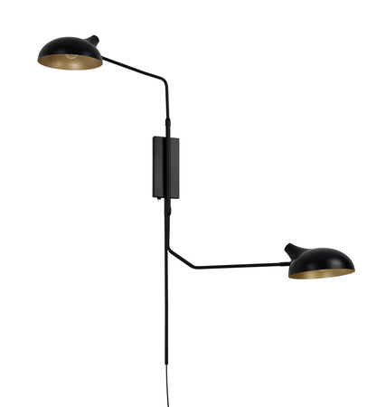 Z-Lite Bellamy 2 Light Wall Sconce in Matte Black 1942-2S-MB