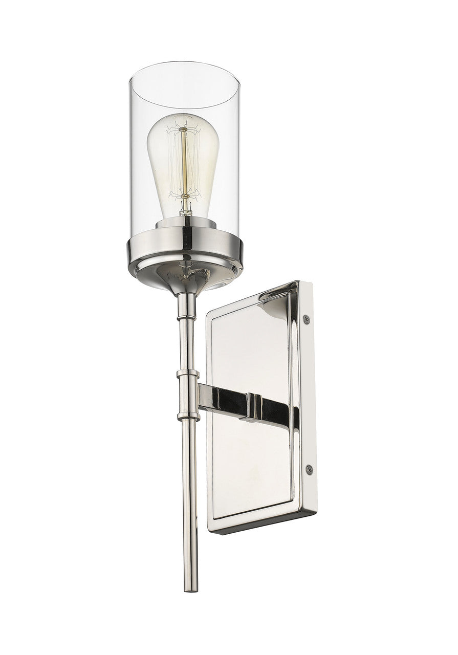 Z-Lite Calliope 1 Light Wall Sconce in Polished Nickel 617-1S-PN