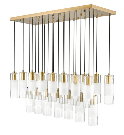 Z-Lite Alton 23 Light Linear Chandelier in Modern Gold 824P-23L-MGLD