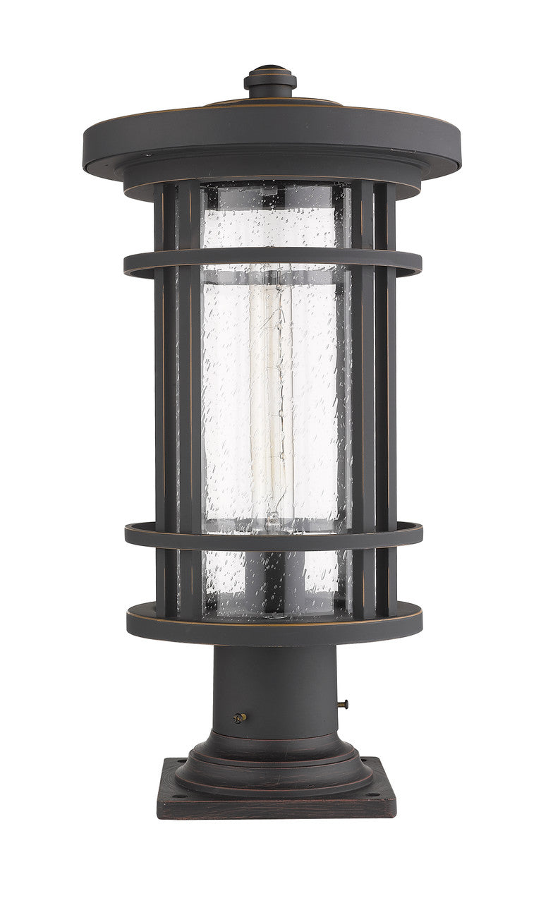 Z-Lite Jordan 1 Light Outdoor Pier Mounted Fixture in Oil Rubbed Bronze 570PHB-533PM-ORB