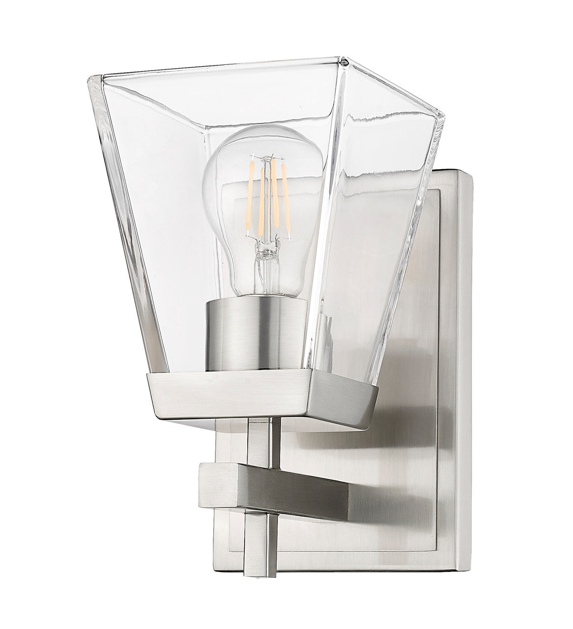 Z-Lite Lauren 1 Light Wall Sconce in Brushed Nickel 819-1S-BN