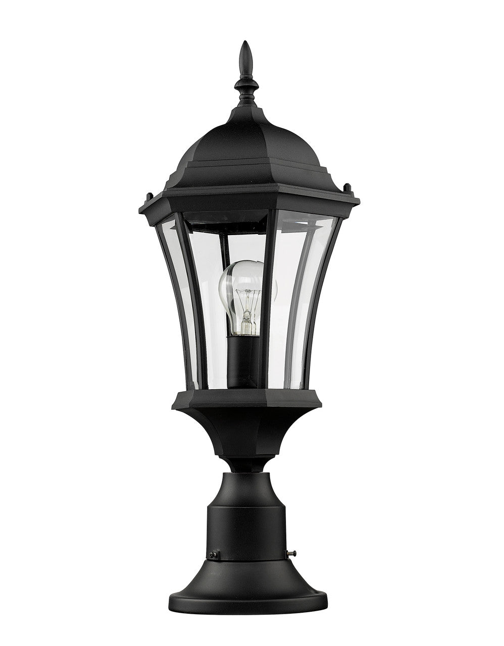 Z-Lite Wakefield 1 Light Outdoor Pier Mounted Fixture in Black 522PHM-553PM-BK