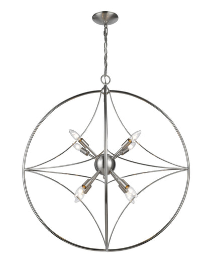 Z-Lite Cortez 8 Light Pendant in Brushed Nickel 452-30BN