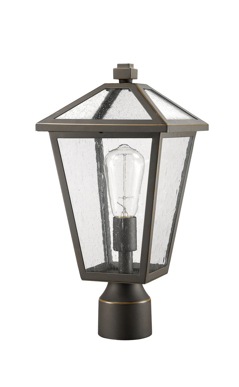 Z-Lite Talbot 1 Light Outdoor Post Mount Fixture in Oil Rubbed Bronze 579PHMR-ORB