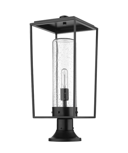 Z-Lite Sheridan 1 Light Outdoor Pier Mounted Fixture in Black 594PHBR-553PM-BK