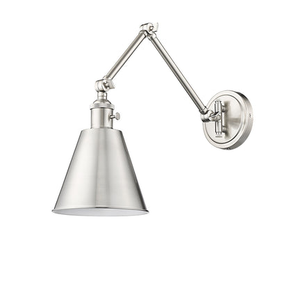 Z-Lite Gayson 1 Light Wall Sconce in Brushed Nickel 349S-BN