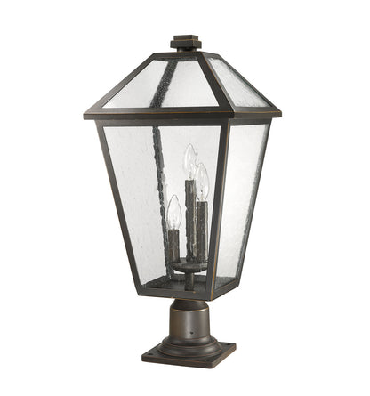 Z-Lite Talbot 3 Light Outdoor Pier Mounted Fixture in Oil Rubbed Bronze 579PHXLR-533PM-ORB