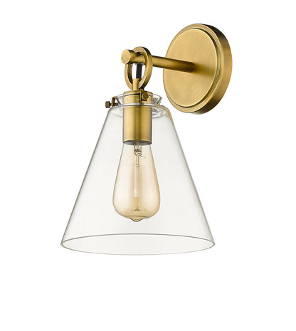 Z-Lite Harper 1 Light Wall Sconce in Rubbed Brass 806-1S-RB