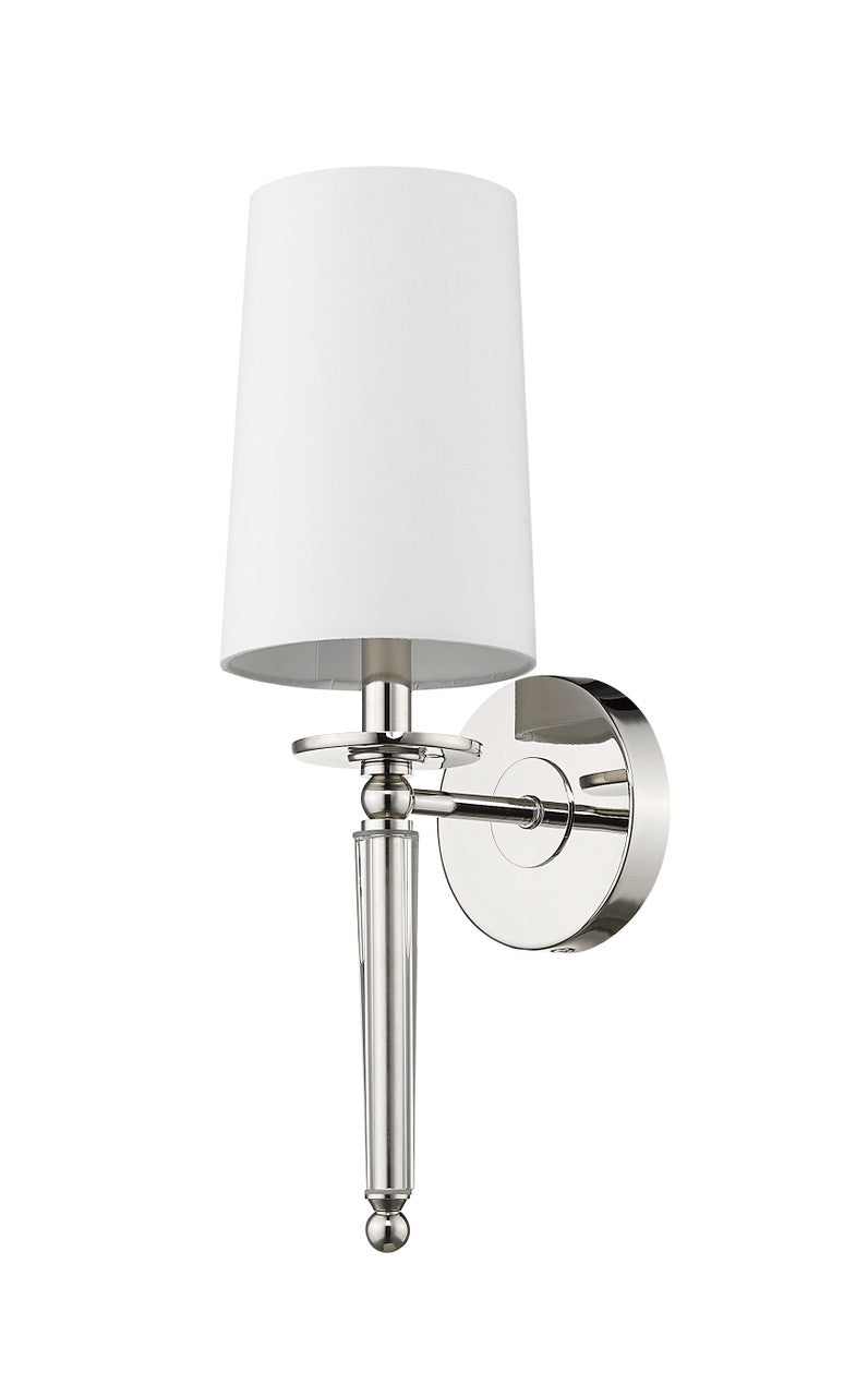 Z-Lite Avery 1 Light Wall Sconce in Polished Nickel 810-1S-PN