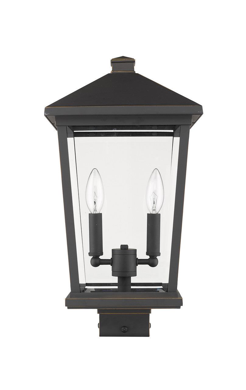 Z-Lite Beacon 2 Light Outdoor Post Mount Fixture in Oil Rubbed Bronze 568PHBS-ORB