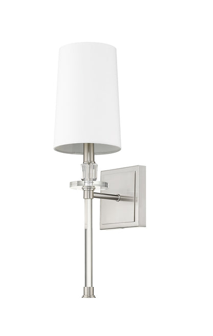 Z-Lite Sophia 1 Light Wall Sconce in Brushed Nickel 803-1S-BN