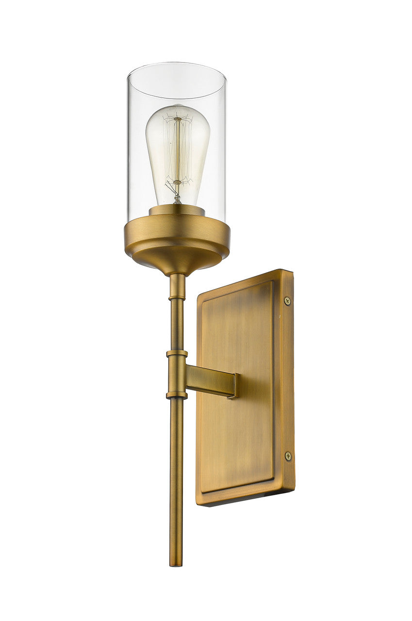 Z-Lite Calliope 1 Light Wall Sconce in Foundry Brass 617-1S-FB