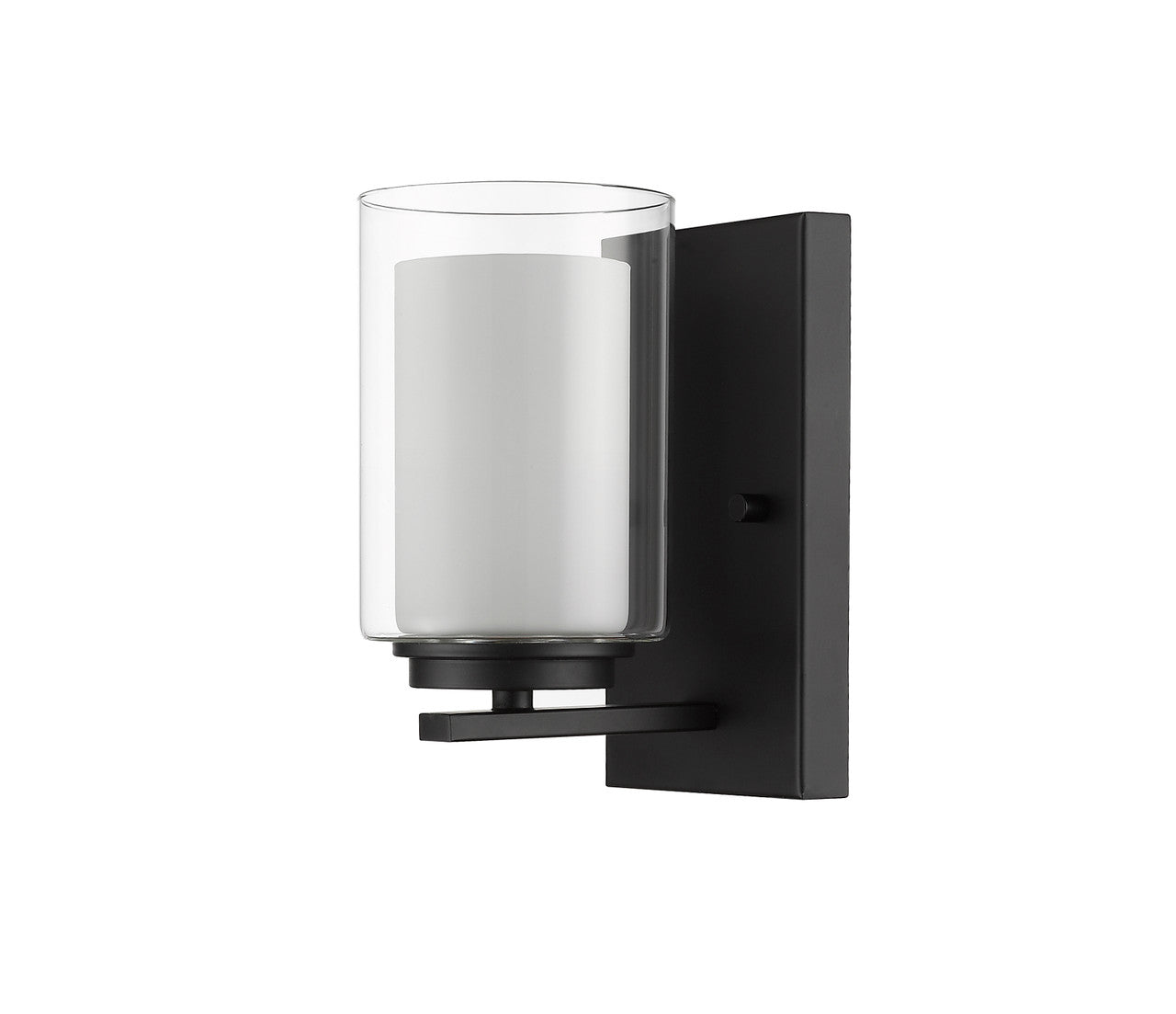 Z-Lite Willow 1 Light Wall Sconce in Matte Black 426-1S-MB