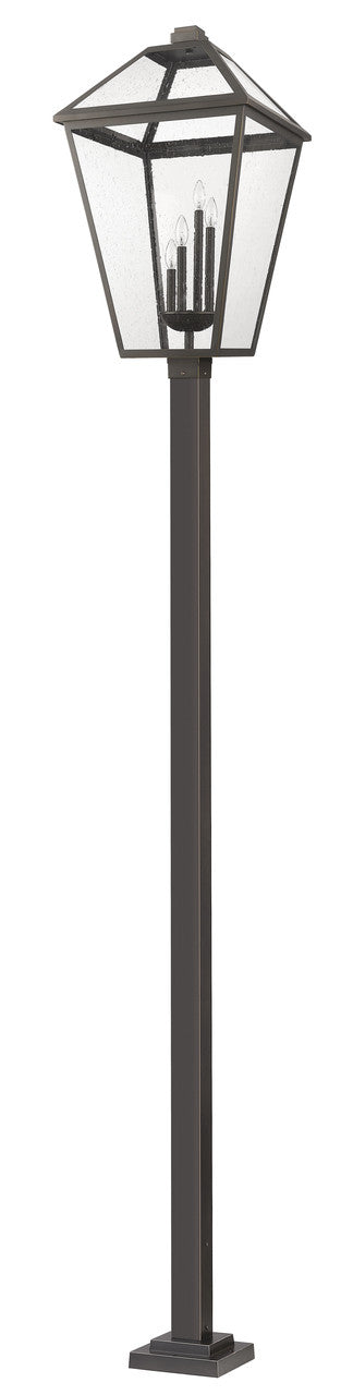 Z-Lite Talbot 4 Light Outdoor Post Mounted Fixture in Oil Rubbed Bronze 579PHXLXS-536P-ORB