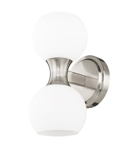 Z-Lite Artemis 2 Light Wall Sconce in Brushed Nickel 494-2S-BN