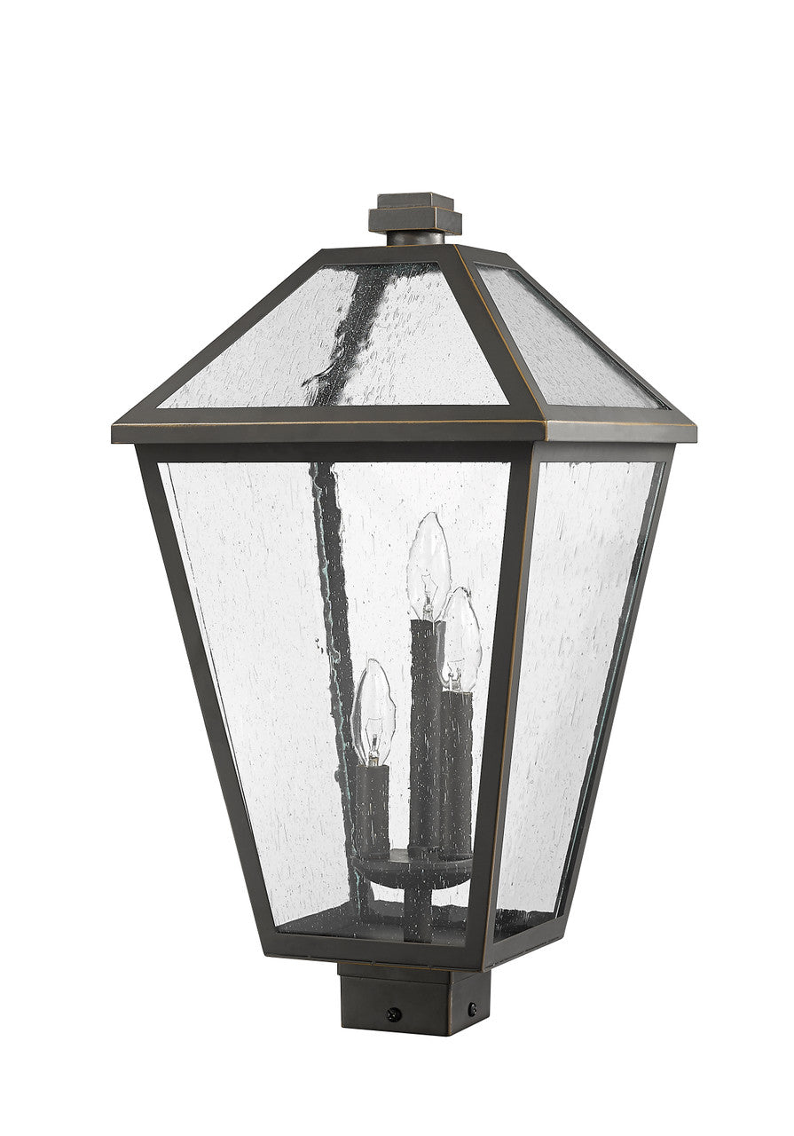 Z-Lite Talbot 3 Light Outdoor Post Mount Fixture in Oil Rubbed Bronze 579PHXLS-ORB