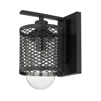 Z-Lite Kipton 1 Light Wall Sconce in Matte Black 3037-1S-MB