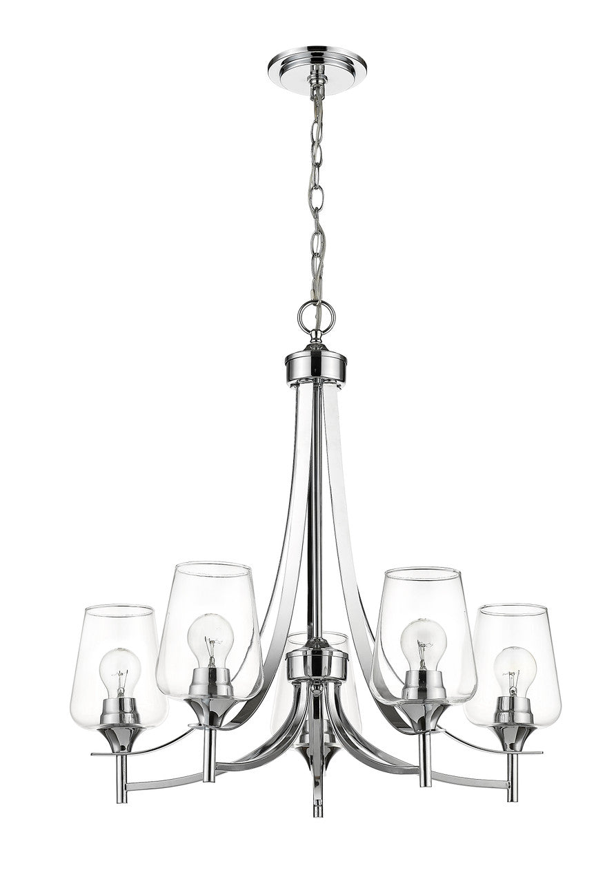 Z-Lite Joliet 5 Light Chandelier in Chrome 473-5CH