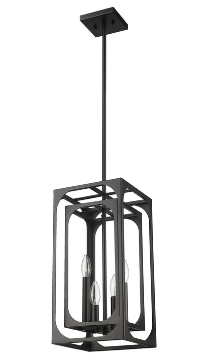 Z-Lite Easton 4 Light Chandelier in Matte Black 3038-4MB