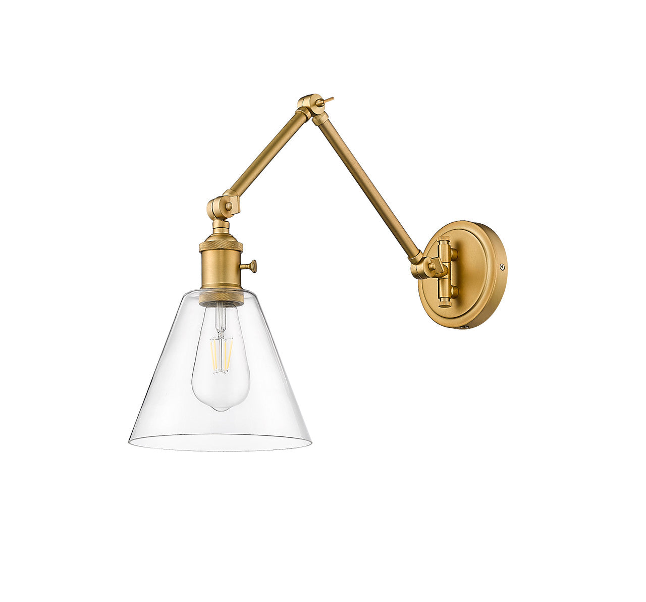 Z-Lite Gayson 1 Light Wall Sconce in Rubbed Brass 348S-RB