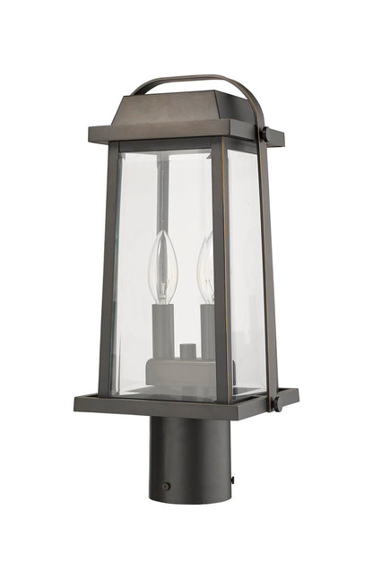 Z-Lite Millworks 2 Light Outdoor Post Mount Fixture in Oil Rubbed Bronze 574PHMR-ORB