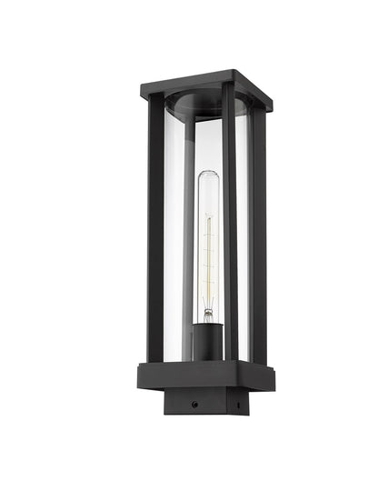 Z-Lite Glenwood 1 Light Outdoor Post Mount Fixture in Black 586PHMS-BK