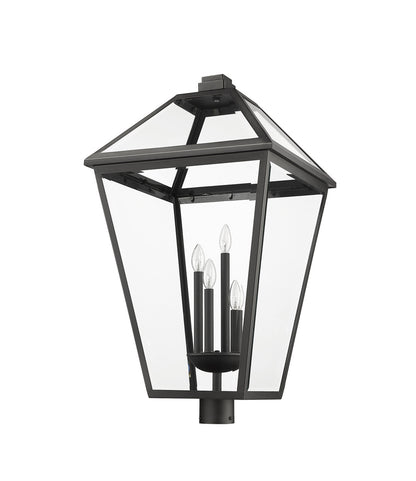 Z-Lite Talbot 4 Light Outdoor Post Mount Fixture in Black 579PHXLXR-BK