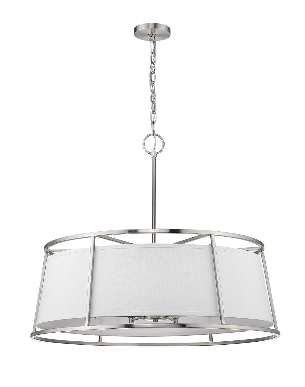 Z-Lite Lenyx Pendant 8 Light Chandelier in Brushed Nickel 1935-32BN