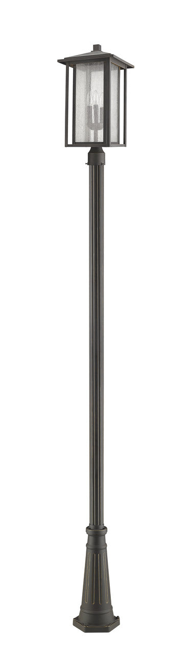 Z-Lite Aspen 3 Light Outdoor Post Mounted Fixture in Oil Rubbed Bronze 554PHXLR-519P-ORB