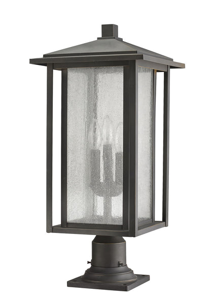 Z-Lite Aspen 3 Light Outdoor Pier Mounted Fixture in Oil Rubbed Bronze 554PHXLR-533PM-ORB