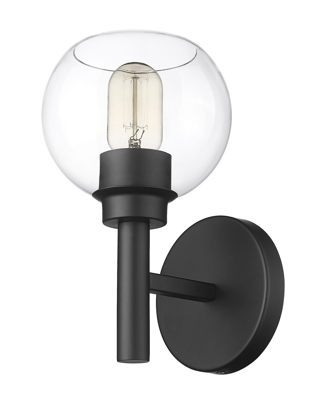 Z-Lite Sutton 1 Light Wall Sconce in Matte Black 7502-1S-MB