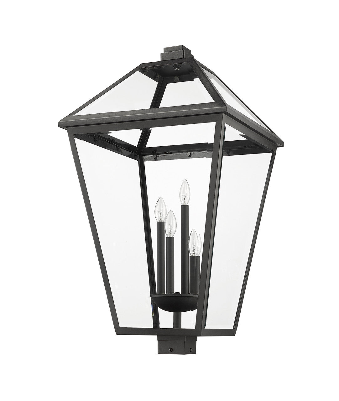 Z-Lite Talbot 4 Light Outdoor Post Mount Fixture in Black 579PHXLXS-BK